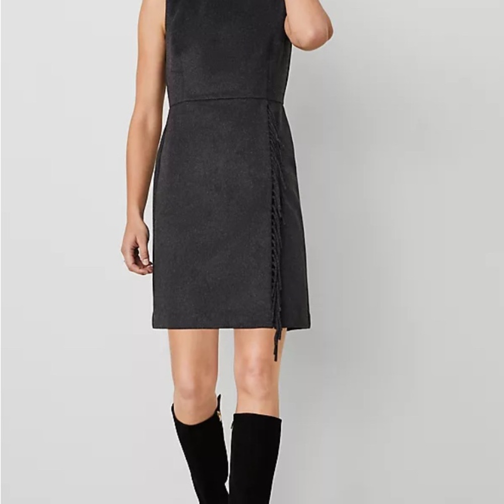 Fringe Sleeveless Sheath Dress - 14